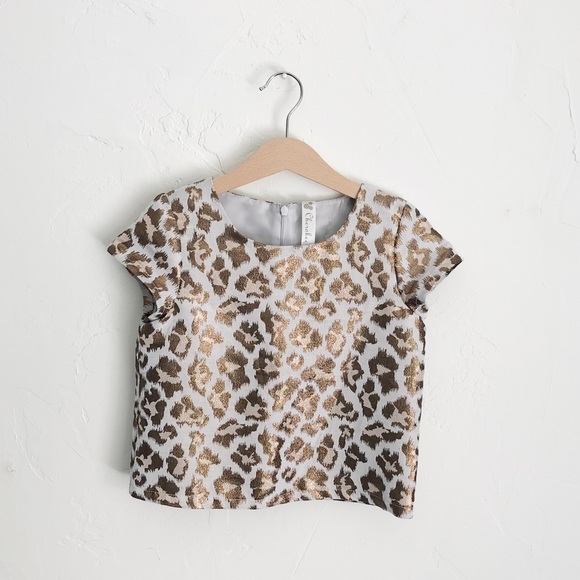 Cherokee Other - Cherokee Target Metallic Animal Print Top Girls